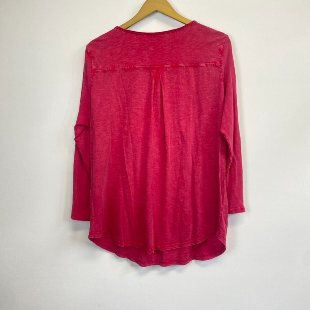 Lucky Brand Pink Crochet Floral Long Sleeve Top - Picture 10 of 11